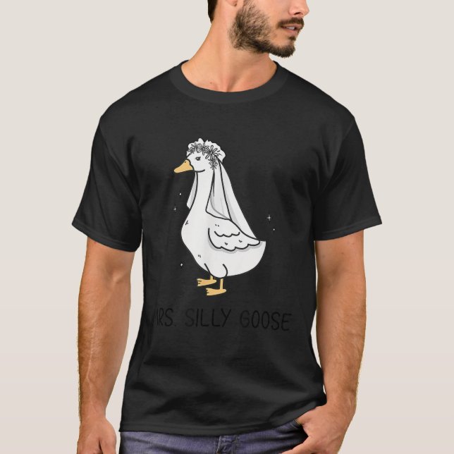 Bride Goose Gettin Loose från Fåniget Bröllop T Shirt (Framsida)