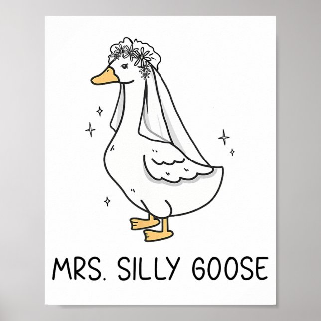 Bride Goose Gettin'Loos, Bröllop, Fånig Poster (Framsidan)