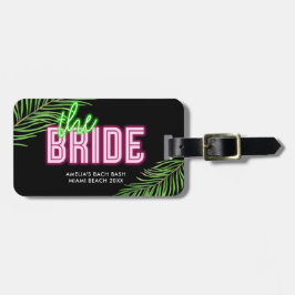 Bride Grönt & Rosa Tropical Bach Bagagebricka