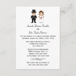 Bride & Groom - 3 x 5-parters visning av duschar Inbjudningar