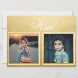 Bride Groom Age Elegant Classy Guld Bordsnummer