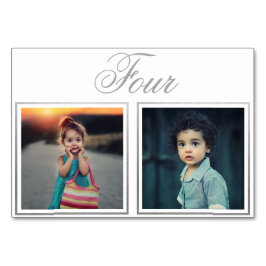 Bride Groom Age Elegant Classy Silver Bordsnummer