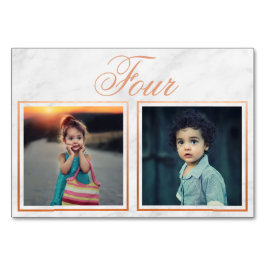 Bride Groom Age Ro Guld Marble Bordsnummer