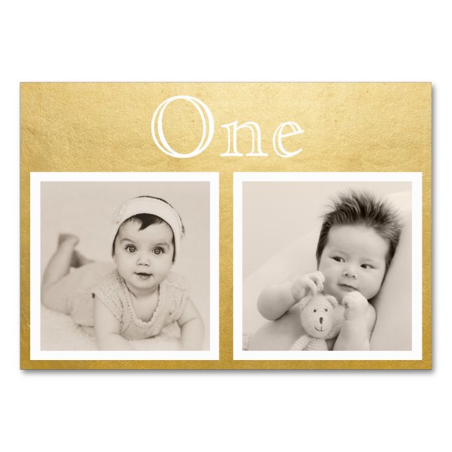 Bride Groom Anpassningsbar Age Guld Bordsnummer (Framsidan)