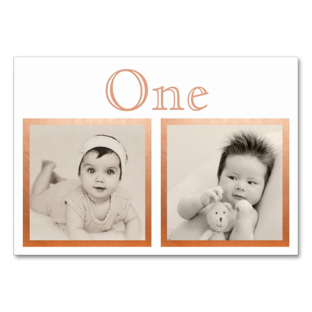 Bride Groom Anpassningsbar Age Ro Guld Bordsnummer (Framsidan)