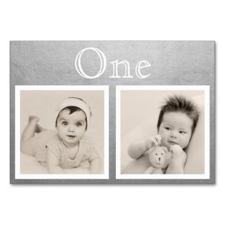 Bride Groom Anpassningsbar Age Silver Bordsnummer