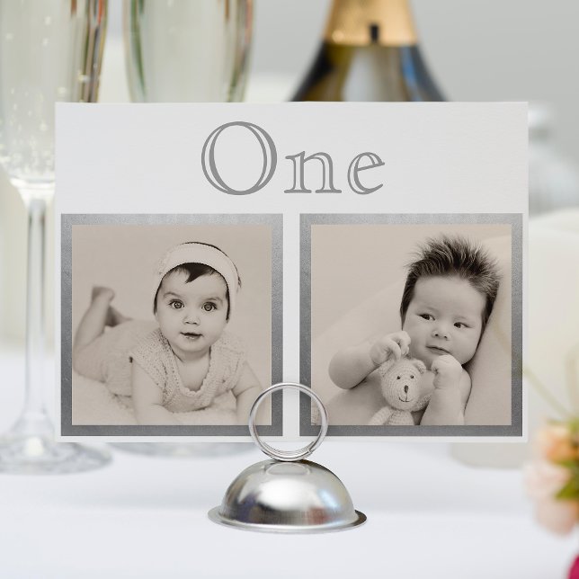 Bride Groom Anpassningsbar Age Silver Bordsnummer (Skapare uppladdad)
