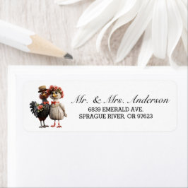 Bride Groom Bird-adressetikett Returadress Etikett
