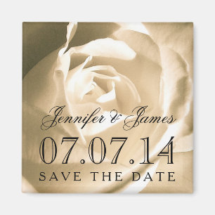 Bride Groom Blommigt Spara datum magneter
