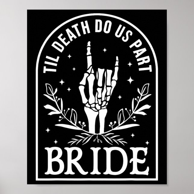 Bride Groom Bröllop Förlovning Halloween lite Mors Poster (Framsidan)