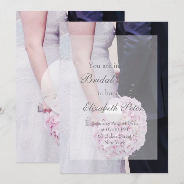 Bride & Groom Bröllop Inbjudningar (Fram/baksida)