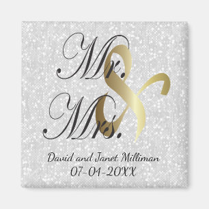 Bride & Groom Bröllop Keepsaké Magnet