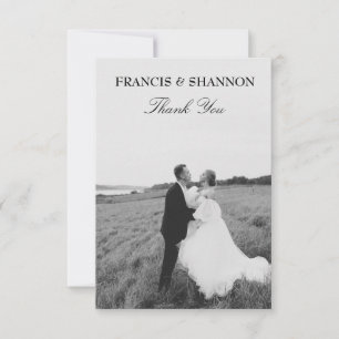 Bride Groom Bröllop Photo Tack Flat Card Inbjudningar