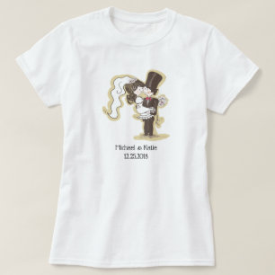 Bride & Groom Bröllop TShirt T Shirt