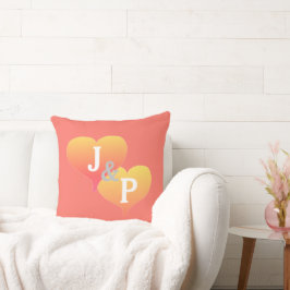 Bride Groom Coral Turcos Reversible Pillow Kudde