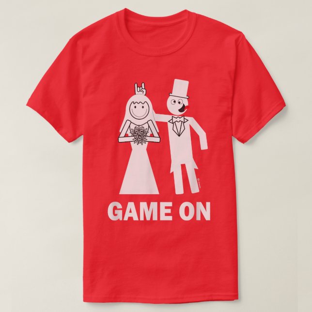 Bride Groom Game on Giftermål Funny T Shirt (Design framsida)