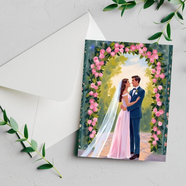 Bride & Groom Garden Arch | Floral Wedding Card (Skapare uppladdad)