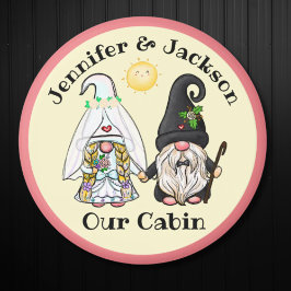 Bride & Groom Gnome par Cruise Door Marker Magnet