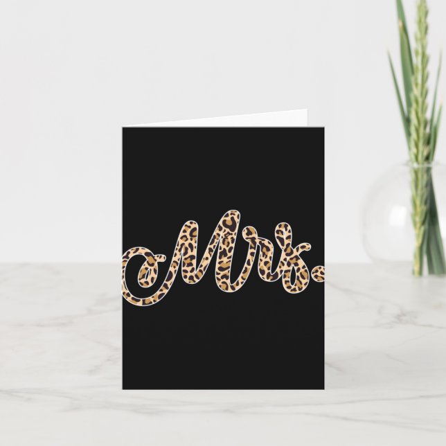 Bride Groom Leopard Print Bröllop Matching Cou Kort (Framsida)