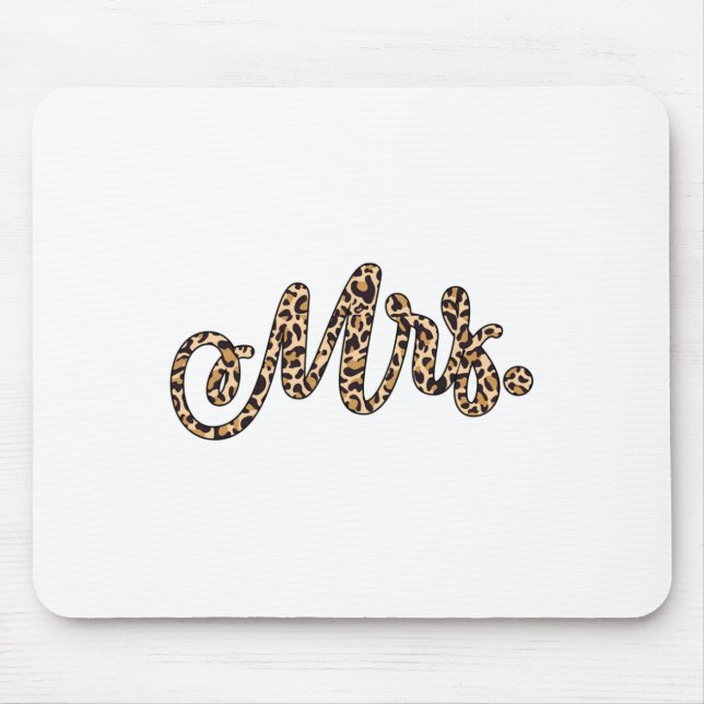 Bride Groom Leopard Print Bröllop Matching Cou Musmatta (Framsidan)