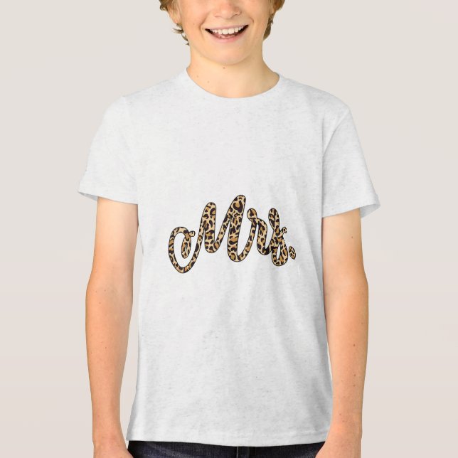 Bride Groom Leopard Print Bröllop Matching Cou T Shirt (Framsida)