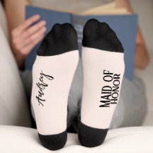 Bride & Groom med Bröllop Date Bridesmaid Socks