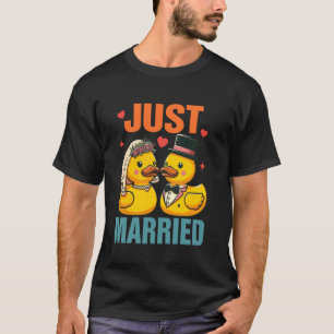 Bride & Groom Newlyged Bröllop Rubber Ankor Just M T Shirt