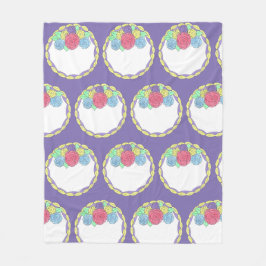 Bride Groom Personlig Blommigt Cake Wedding Favor Fleecefilt