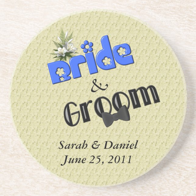 Bride Groom Personlig Bröllop Gift Underlägg (Framsidan)