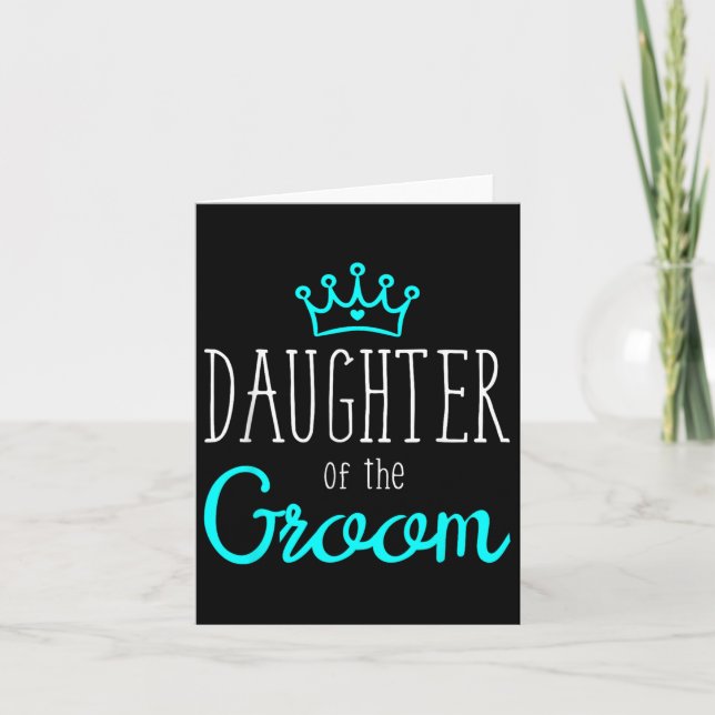 Bride Groom Shirts Bröllop Squad Dotter till G Kort (Framsida)