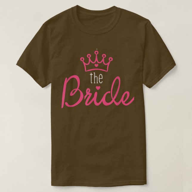 Bride Groom Shirts Matching Couple Funny Wedding S T Shirt (Design framsida)