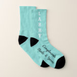 BRIDE & Groom Shower Bröllop Brudens sida Best Man Strumpor<br><div class="desc">Säg det med kärlek! Perfektens gåva till ge vid repetitionsmiddagen, din bröllopsfest kommer att få de här sockorna från dig till kärlek. Om du anpassar dem som du vill kan du välja mellan de här socklarna i en mängd storlekar och färg, perfekt för att matcha bröllop färg. Leta efter andra...</div>