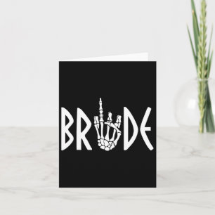 Bride Groom Skeleton Gothic Bröllop Förlovning Hal Kort