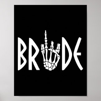 Bride Groom Skeleton Gothic Bröllop Förlovning Hal Poster
