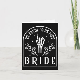 Bride Groom Skeleton Gothic Halloween Förlovning W Kort