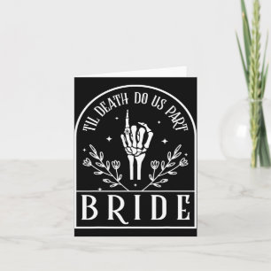 Bride Groom Skeleton Gothic Halloween Förlovning W Kort