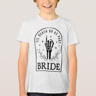 Bride Groom Skeleton Gothic Halloween Förlovning W T Shirt