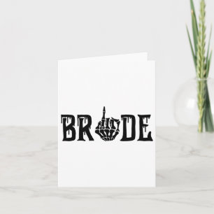 Bride Groom Skeleton Hand Halloween Bröllop Bachel Kort