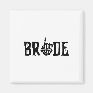 Bride Groom Skeleton Hand Halloween Bröllop Bachel Magnet
