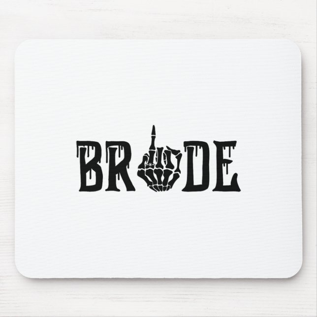 Bride Groom Skeleton Hand Halloween Bröllop Bachel Musmatta (Framsidan)