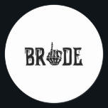 Bride Groom Skeleton Hand Halloween Bröllop Bachel Runt Klistermärke<br><div class="desc">Bride Groom Skeleton Hand Halloween Bröllop Bachelorette</div>