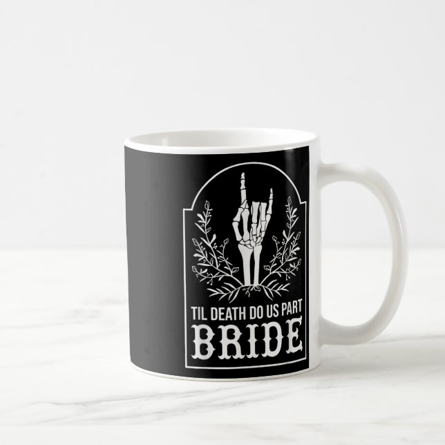 Bride Groom Skeleton Hand Par Matching Bröllop Kaffemugg (Höger)