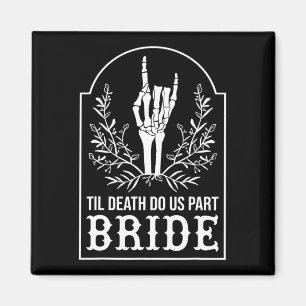 Bride Groom Skeleton Hand Par Matching Bröllop Magnet