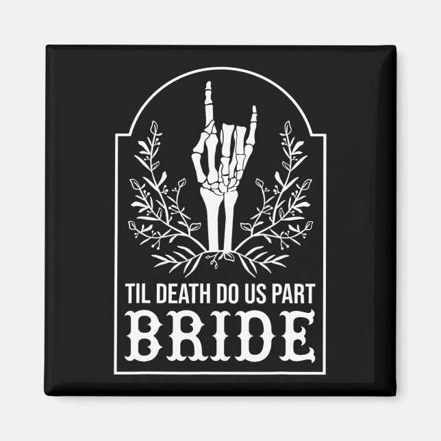 Bride Groom Skeleton Hand Par Matching Bröllop Magnet (Framsidan)