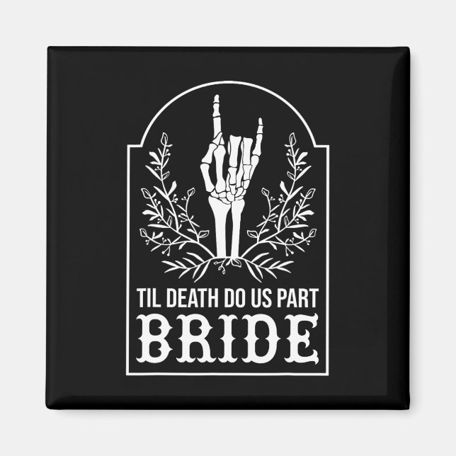 Bride Groom Skeleton Hand Par Matching Bröllop Magnet (Framsidan)
