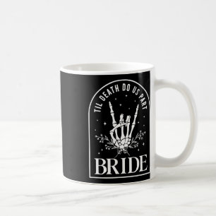 Bride Groom Skeleton Sten Hand Par Bröllop Hal Kaffemugg