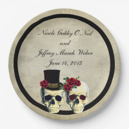 Bride & Groom Skull Bröllop