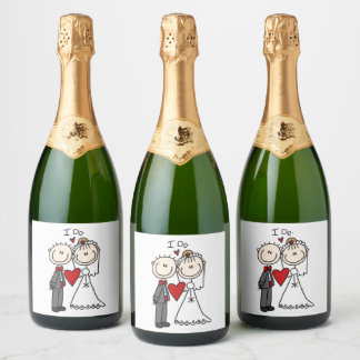 Bride & Groom Stick figurer Bröllop I Do
