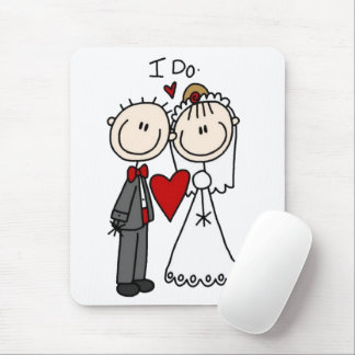 Bride & Groom Stick figurer Bröllop I Do Musmatta