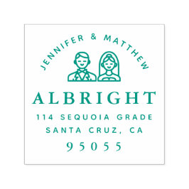 Bride & Groom the future Mr & Mrs Returadress Självfärgande Stämpel